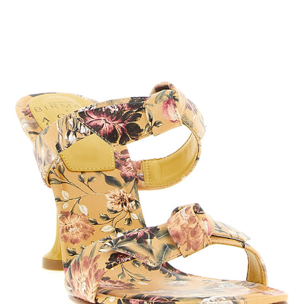 Alexandre Birman Bicolor Cowhide Stiletto Heel Sandals