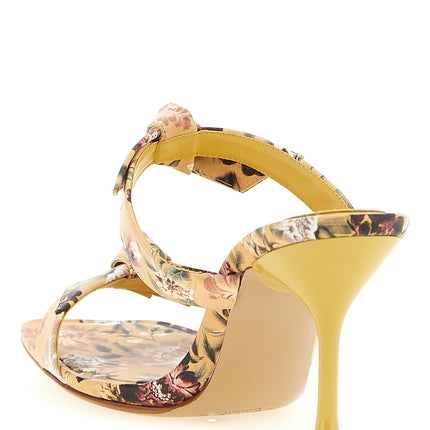 Alexandre Birman Bicolor Cowhide Stiletto Heel Sandals