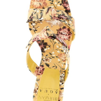 Alexandre Birman Bicolor Cowhide Stiletto Heel Sandals