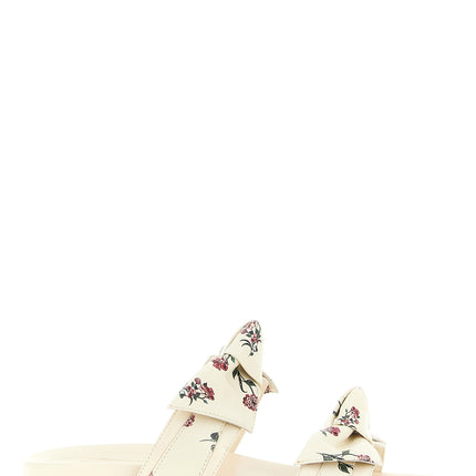 Alexandre Birman White Cowhide Slides