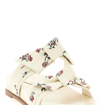 Alexandre Birman White Cowhide Slides