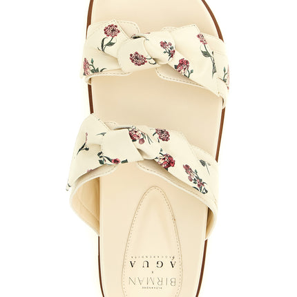 Alexandre Birman White Cowhide Slides