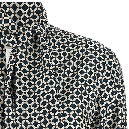 'S Max Mara Blue Silk Blouse