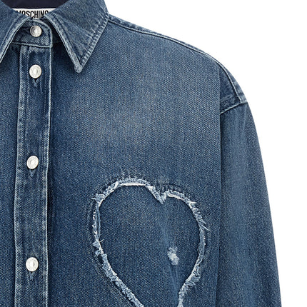 Moschino Blue Cotton Blouse