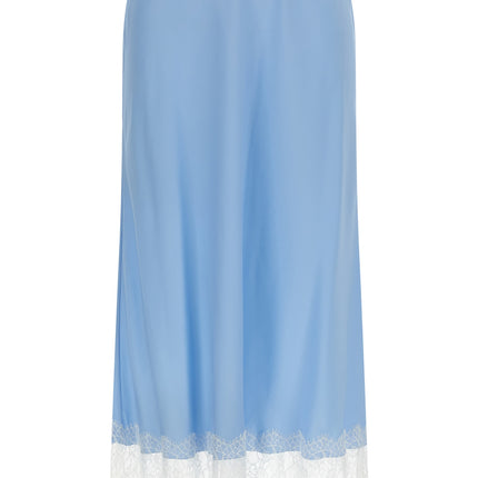 Moschino Blue Acetate Midi Skirt
