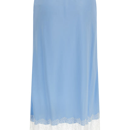 Moschino Blue Acetate Midi Skirt