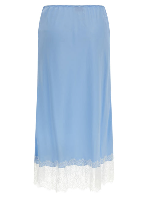 Moschino Blue Acetate Midi Skirt
