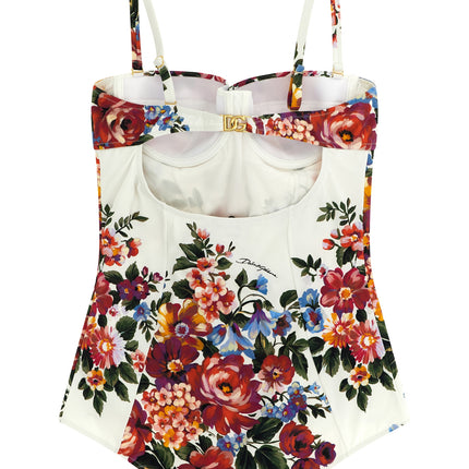 Dolce & Gabbana White Polyamide One-Piece Swimsuit