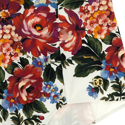 Dolce & Gabbana White Polyamide One-Piece Swimsuit