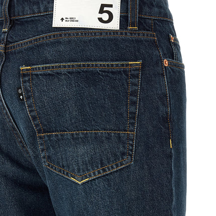 Department 5 Blue Cotton Straight-Leg Jeans