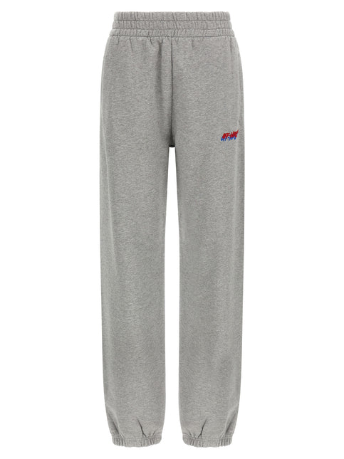 Off-White Gray Cotton Joggers (Workout Pants)