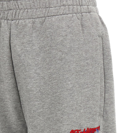 Off-White Gray Cotton Joggers (Workout Pants)