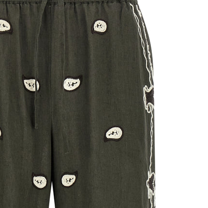 P.A.R.O.S.H. Bicolor Linen Casual Pants