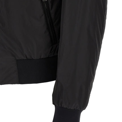 Dolce & Gabbana Black Polyamide Bomber