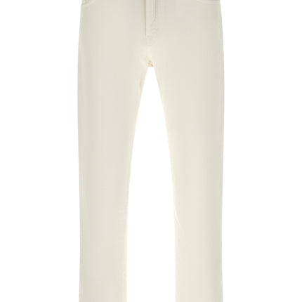 Department 5 White Cotton Straight-Leg Jeans