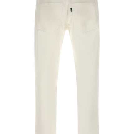 Department 5 White Cotton Straight-Leg Jeans