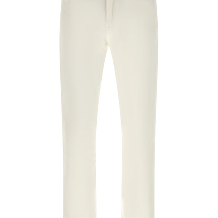 Department 5 White Cotton Straight-Leg Jeans