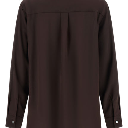 P.A.R.O.S.H. Brown Silk Blouse