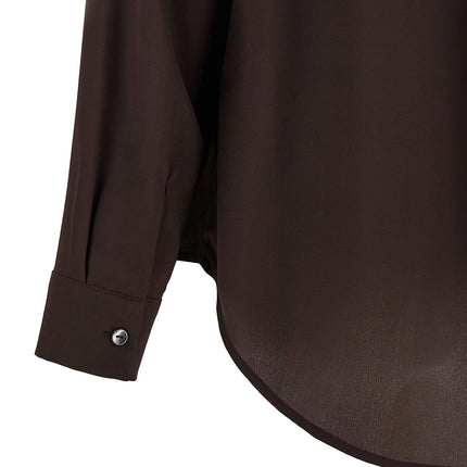 P.A.R.O.S.H. Brown Silk Blouse