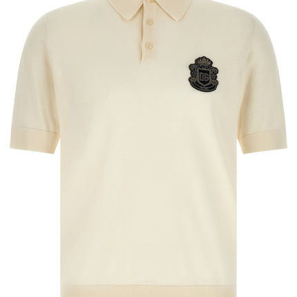 Dolce & Gabbana White Cotton Polo Shirt