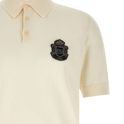 Dolce & Gabbana White Cotton Polo Shirt
