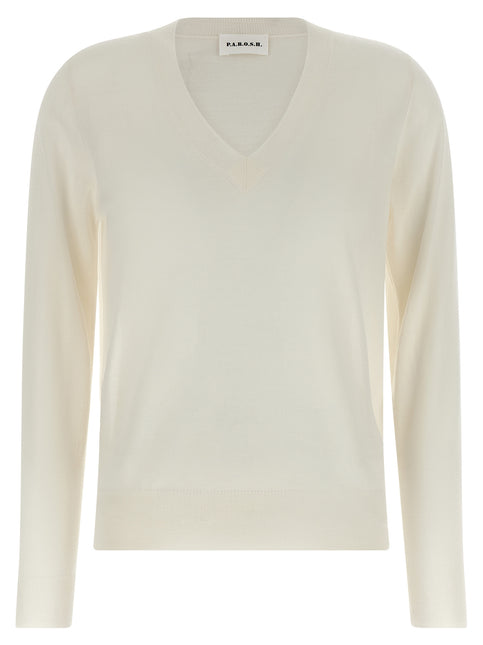 P.A.R.O.S.H. White Wool Cardigan