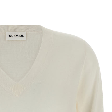 P.A.R.O.S.H. White Wool Cardigan