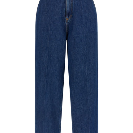 Alberta Ferretti Blue Cotton High-Waisted Jean