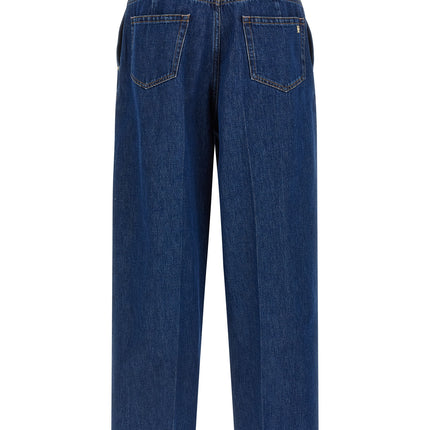 Alberta Ferretti Blue Cotton High-Waisted Jean