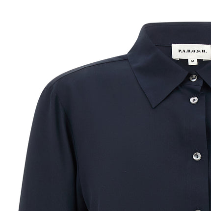P.A.R.O.S.H. Blue Silk Blouse