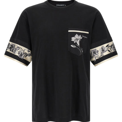 Dolce & Gabbana Black Cotton Long Sleeve T-Shirt
