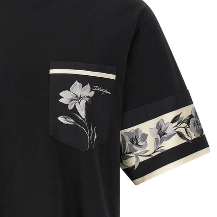 Dolce & Gabbana Black Cotton Long Sleeve T-Shirt