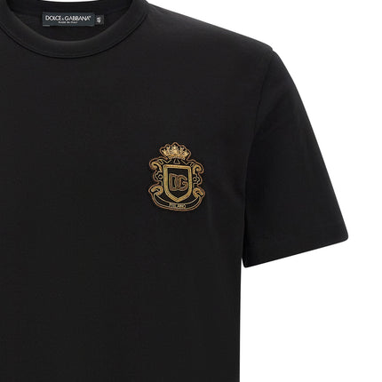 Dolce & Gabbana Black Cotton T-Shirt