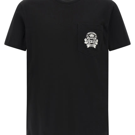 Dolce & Gabbana Black Cotton T-Shirt