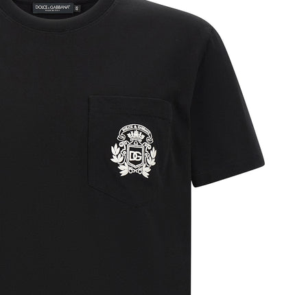 Dolce & Gabbana Black Cotton T-Shirt