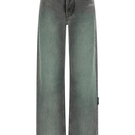 Off-White Gray Cotton Jeans Denim