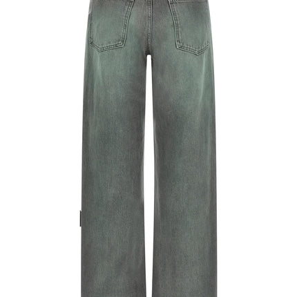 Off-White Gray Cotton Jeans Denim