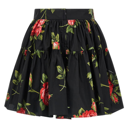 Dolce & Gabbana Black Cotton Long Skirt