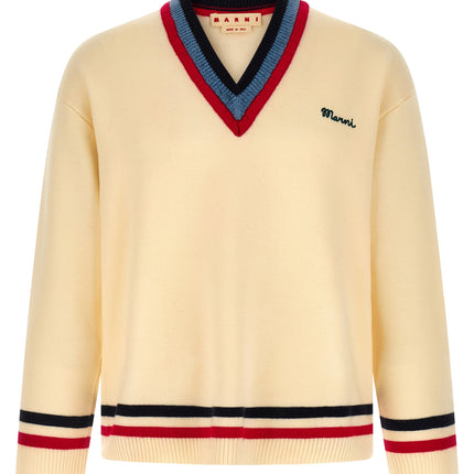 Marni Beige Virgin Wool Cardigan