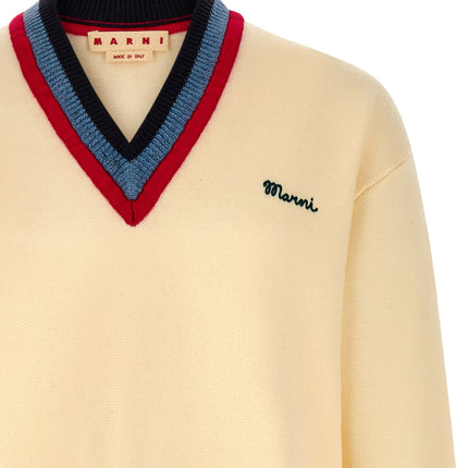 Marni Beige Virgin Wool Cardigan