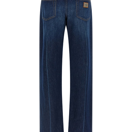 Dolce & Gabbana Blue Cotton Straight-Leg Jeans
