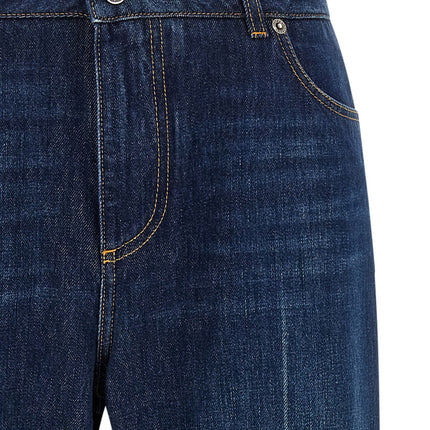 Dolce & Gabbana Blue Cotton Straight-Leg Jeans