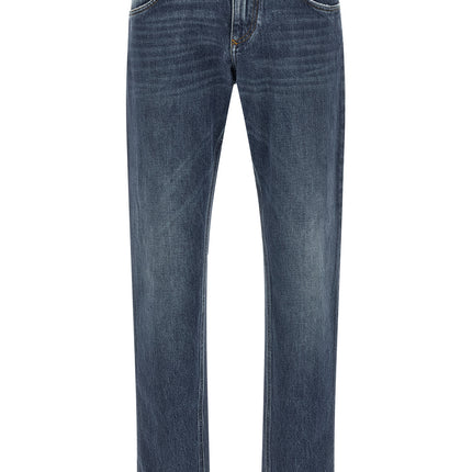 Dolce & Gabbana Blue Cotton Straight-Leg Jeans
