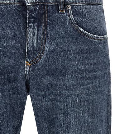 Dolce & Gabbana Blue Cotton Straight-Leg Jeans