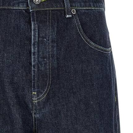 Marni Blue Cotton Straight-Leg Jeans