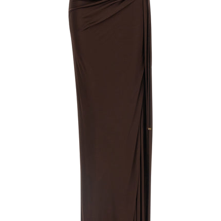 Elisabetta Franchi Brown Viscose Mini Skirt
