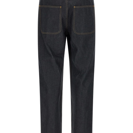 Thom Browne Blue Cotton High-Waisted Jean