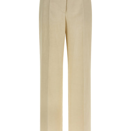 P.A.R.O.S.H. Beige Viscose Casual Pants