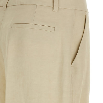 P.A.R.O.S.H. Beige Viscose Casual Pants