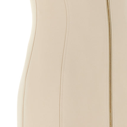 Elisabetta Franchi Beige Polyester Midi Dress